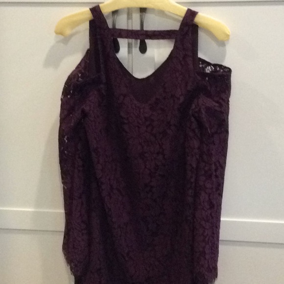 NWT.  Chaser burgundy lace dress. - Picture 3 of 4